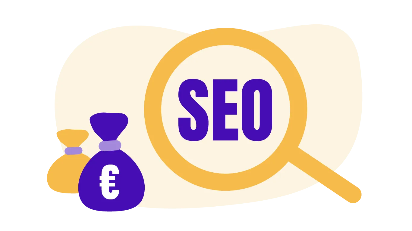 Symbolbild für die Kosten einer SEO-Kampagne. Zu sehen ist ein Sack mit Geld
