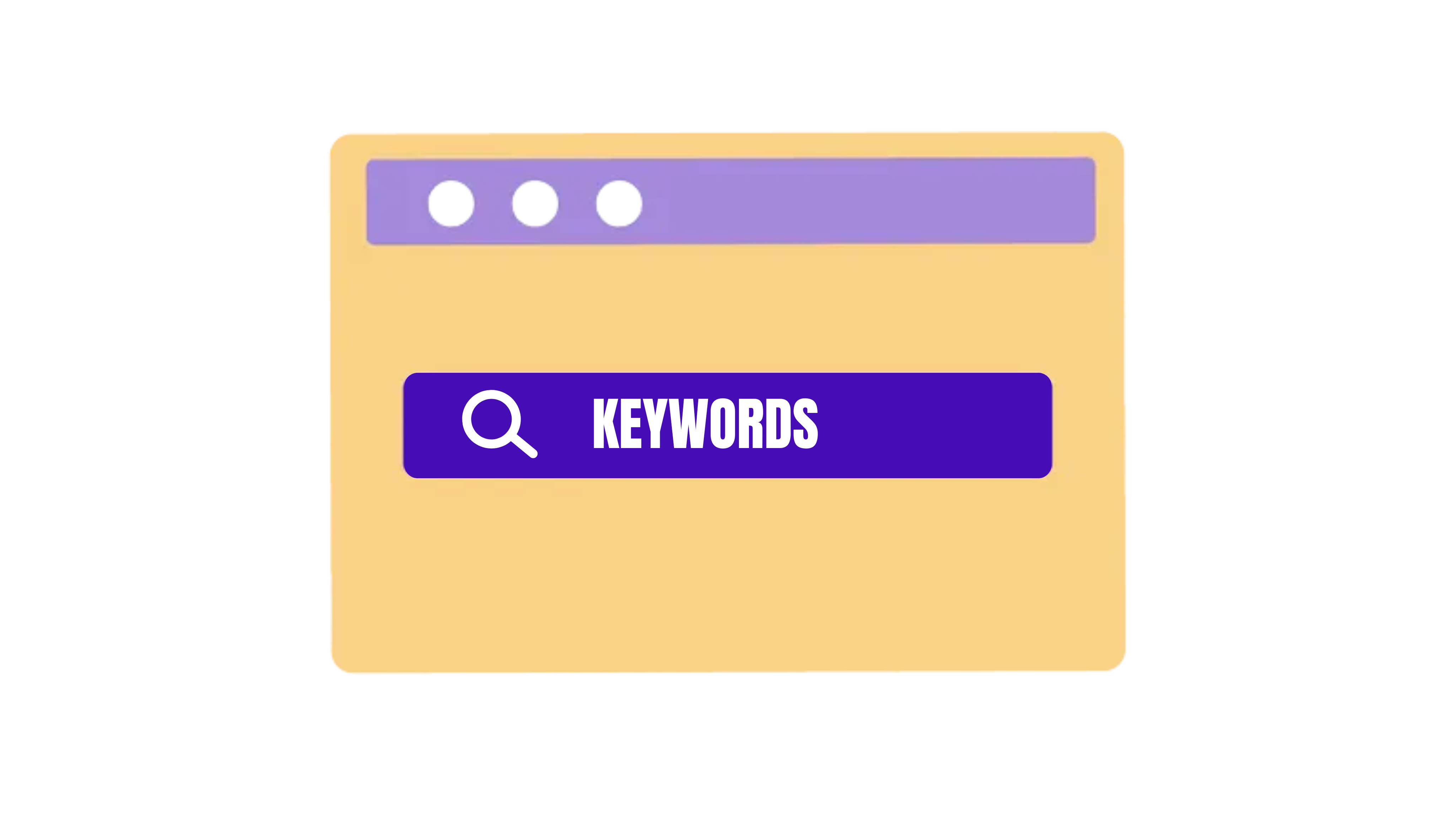 Symbolbild für das Eingabefeld der Keywords in einer Suchmaschine